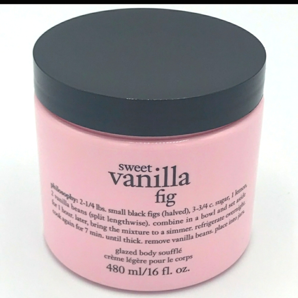 NEW Philosophy sweet vanilla fig glazed body soufflé 16 oz. Sealed.